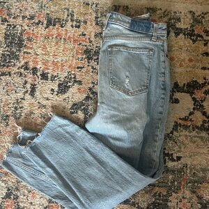 Abercrombie & Fitch Light Blue High Rise Mom Jeans